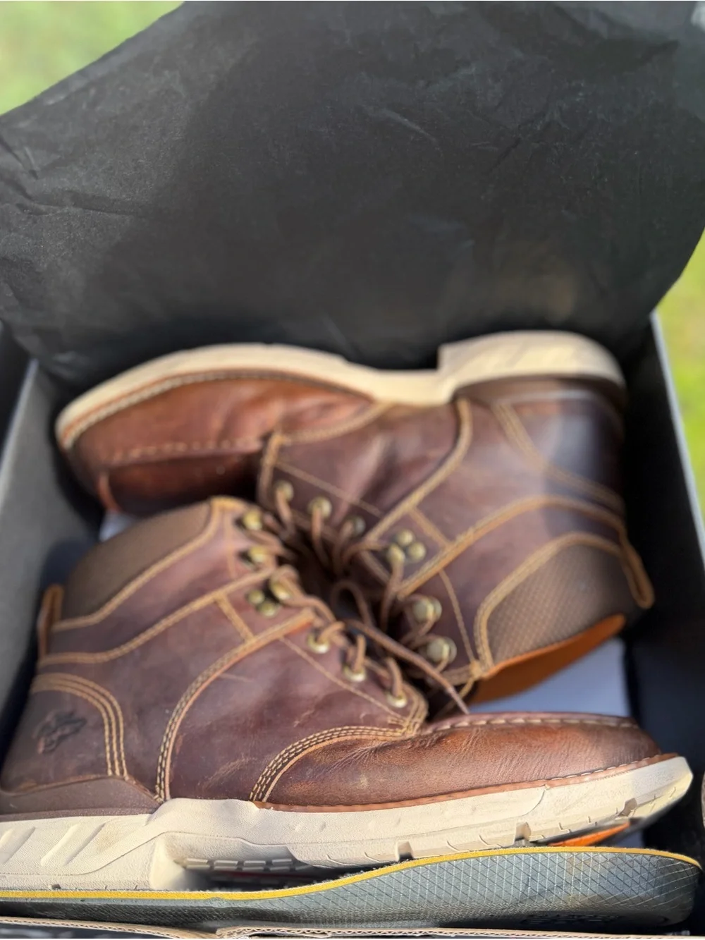 Phantom Rider DH5375 Men’s Brown Leather Work Boots Size 10D